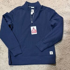 NWT Roots 73 navy quarter zip